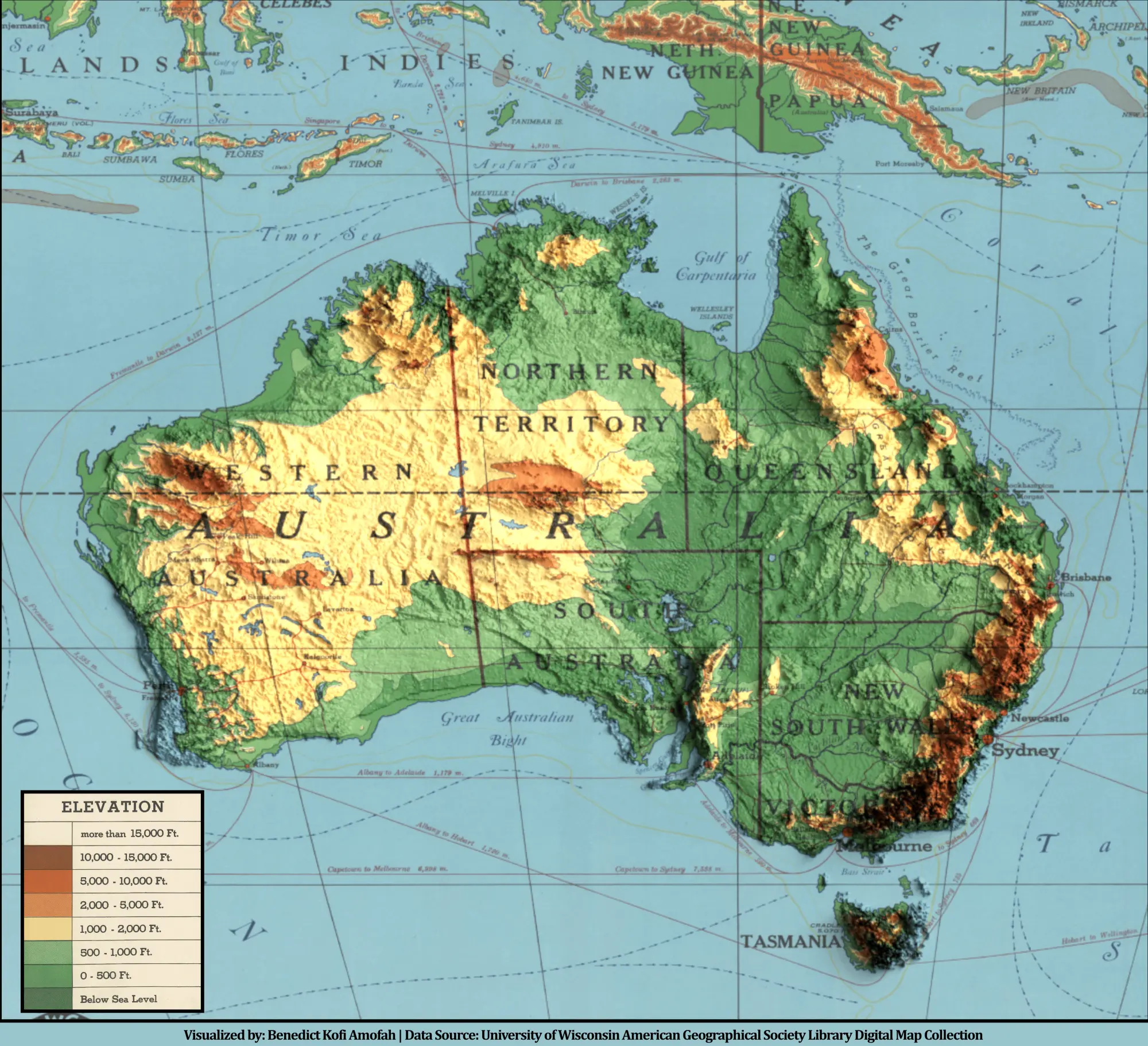 Day 16 Oceania 3D Map